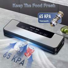 5-In-1 Food Vacuum Sealer Machine With Powerful Suction, Dry And Moist Food Fresh Sealing Machine For Meat, Vegetables, Millet (Sliver)