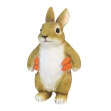 Figuritas decorativas de conejo y zanahoria, productos artesanales de resina como accesorios creativos para el hogar, decoración para mesa de la sala de estar