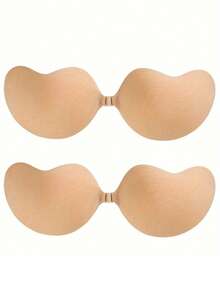 2 双装女士粘性露背硅胶文胸，粘性无肩带隐形聚拢文胸 - 彩色 - 查看 10