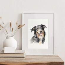 Custom Dog Portrait Watercolor Pet Portrait Personalized Dog Dog Painting Mother's Day Gift Dog Memorial Watercolor Dog, Home & Living, Haunt Your Home, Souvenirs, Reusable, Adorable, High-Quality ,Furniture Aesthetics, Personalized Gift - Multicolor - View 7