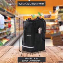 Hoppa Carrello For The Spesa Pieghevole Leggero Su 6 Ruote Resistant Robusto Colore: Nero