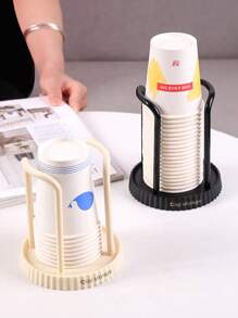 1 stuk plastic bekerdispenser voor thuis en op kantoor, bekerhouder voor op het aanrecht in de badkamer, organizer voor wegwerpbekers, bekerhouder voor op tafel in bar en café