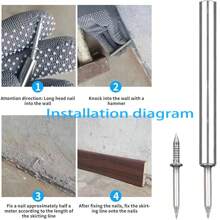 100pcs/200pcs 1/2" Flat Head Baseboard Nails - Durable Metal Wall Nails, Suitable For Home And Office Use, Invisible Double-Sided Nails, Wooden Baseboard Nails, Woodworking Nails, Countersunk Nails, Headless Two-Pointed Nails, Wooden Subfloor Double-Headed Screws