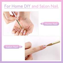 科林斯基亚克力美甲刷 #12 - 亚克力美甲刷，适用于家庭和美甲沙龙的专业美甲DIY，亚克力粉美甲刷（粉色） - 粉色 - 查看 5
