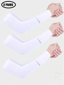 6er-Pack Kühlende Armstulpen - atmungsaktive und UV-schützende Ausrüstung für Sport, Autofahren und Outdoor-Abenteuer, weiße Handschuhe, Armwärmer, Herbstoutfits, Halloween-Kostüme, schwarze Armstulpen, Geschenke für Männer