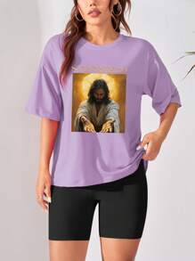 Custom Women's T-Shirt - Add Your Text And Photos (Badge Pattern/Couple Photo/Family Photo/Selfie/Pet), Design Your Own Personalised Printed T-Shirt As A Gift For Girlfriends, Couple's Dating Shirt, Etc For Anniversary, Valentine's Day, Mother's Day, Birthdays, Festivals And More.Comfortable And Casual,Customised Couple Shirts,Women's Tops,Custom Graphic Tops,Women's Short Sleeve T Shirts,Tops