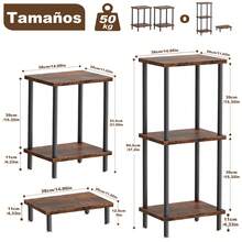 Mesas Para Jardín Mesa De Centro Mesa Auxiliar Apilable Mesa De Noche Buró Para Recámara Mesa Auxiliar Apilable - Granate - Ver 3