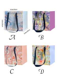 2 Stücke/5 Stücke modischer großer Blumen Geschenktüte im Ins-Stil, enthält Grußkarten, Ins-Stil, luxuriös, hochwertig, Geschenktüte, geeignet für Wohndekoration, Hochzeitsgeschenke, Hochzeitsjahrestags-Geschenke, Geschenke für die Freundin, Muttertagsgeschenke, Valentinstags-Geschenke, Geburtstagsgeschenke, Hochzeitsfeiern.