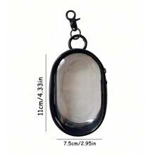 1/2pcs Portable Mini Clear Zipper Storage Bag, Portable PVC Transparent Mini Data Cable Organizer Pouch, Multi-Functional Jewelry Pouch, Headphone And Charger Case With Keychain, Transparent Travel Accessories For Travel Storage Bag,Makeup Bag, Suitable For Earphones, Power Banks, Key Chains, Rings, Perfumes, Travel Accessories