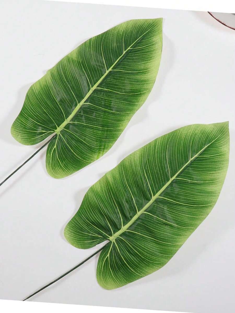 20pcs/10pcs Artificial Green Banana Leaf Branches For Wedding And Engagement, For Wedding, Engagement, Home & Garden Decor - All-Season Indoor,Outdoor Use, No Maintenance, Vibrant Green, Event, Natural Appearance, Naturalistic Detail, Seasonal, Tropical Style, Durable Foliage, Decorative Foliage, Bridal Decorators Home Decoration,Christmas Day; Faux Banana Leaf Branches Realistic Artificial Palm Leaf