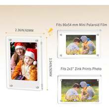 6pcs/Pack Acrylic Magnetic Photo Frames, Suitable For Refrigerator, Clear Photo Frame, Fits Mini Instant Photos, 2.36 X 3.54 Inch Wallet-Sized Refrigerator Magnetic Frames - Multicolor - View 8