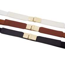 3pcs/Set Women Elastic Waistband - Pearl Clasp Slim Waist Belt, Bowknot Stretch Waist Belt, Fashion Versatile Dress Sweater Coat Waist Belt, Women Alloy Buckle Waist Belt