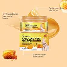 Mặt nạ tẩy tế bào chết cho chân và tay 100g, chứa chiết xuất sữa, dưỡng ẩm và nuôi dưỡng da, mang lại làn da mịn màng và mềm mại. - Màu vàng - Xem 12