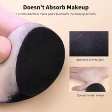Set de 5 esponjas para maquillaje | Esponjas negras mezcladoras de base | Suaves y no absorbentes | Adecuadas para líquidos, polvos, correctores, BB cream y polvos sueltos