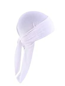 1件男士纯色天鹅绒头巾，带保暖内衬 - 可调节松紧带，佩戴稳固，柔软透气，冬季保暖头饰，海盗风格设计，适合运动、户外活动和休闲穿着。海盗帽，海盗服装