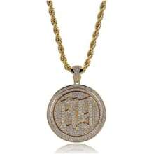 1Pc New Retro Design Round 69 Pendant Necklace, Personalized Street Charm Exquisite Accessory Accessories