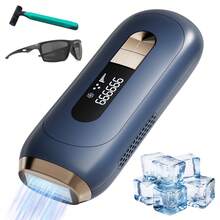 OMCPET Laser Hair Removal Device With 5℃ Ice Cooling, 5 Level Painless IPL Laser Hair Removal 3 In 1 Ubroo At Home Hair Remover Machine For Women Men Electrolysis Permanent Epilator On Face Body Depilation - Xanh đậm - Xem 5