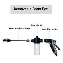 1pc/Set High Pressure Water Gun With Measuring Cup, Multi-Functional Long Handle Water Gun: Car Washing/Ground/Farm High Pressure Cleaning Equipment, High Pressure Washing Gun With Transparent Water Cup Observation Window, Commercial Car Washing Equipment, Cleaning Tool, Car Wash Water Gun