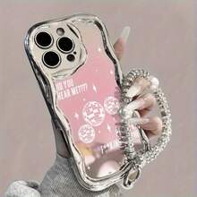 Funda para teléfono (1 unidad): Un teléfono con ondas electrochapadas y una cadena de perlas. Una funda protectora completa, resistente a golpes y caídas. Elegante accesorio compatible con las series 11, 12, 13, 14, 15, 16 Pro y Pro Plus. - Colores mixtos 1 - Ver 7