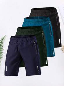 Men's Quick Dry Sports Shorts With Pockets - Lightweight Running, Fitness, Basketball Workout Shorts, Comfortable Breathable Activewear - Blue - View 7