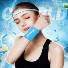 2 piezas Muñequeras deportivas / Toallas de muñeca absorbentes / Muñequeras delgadas de estilo de moda para mujer absorbentes de sudor / Toallitas absorbentes de sudor para pulsera de verano / Esenciales para maratón. Hechas de material de fibra de poliéster. Adecuadas para deportes en interiores y exteriores como ciclismo, correr, jugar a la pelota y entrenamientos en el gimnasio.