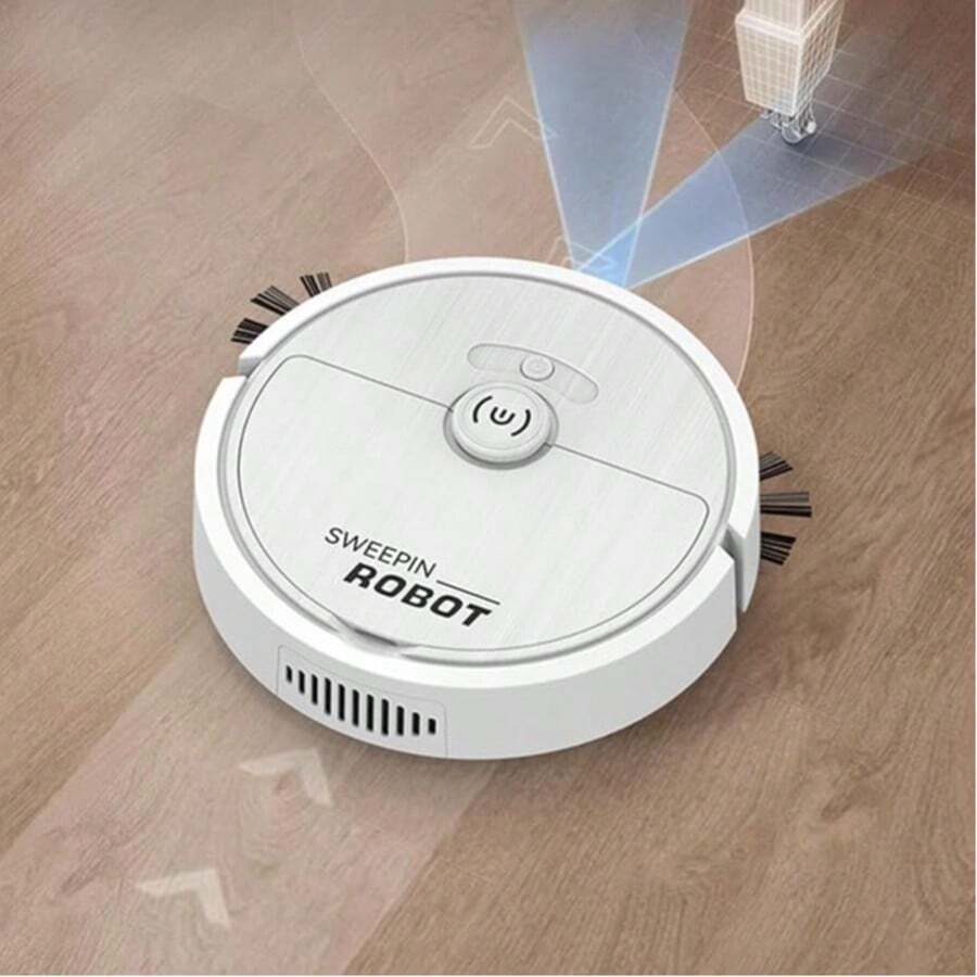 Trapeador de barrido robot, aspiradora robot, barrendero robot pequeño para el hogar, robot eléctrico automático - Blanco - Ver 1