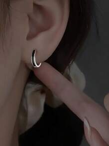 1 Pair Pretty Hoop Earrings For Women For Wedding Engagement Anniversary Party Jewelry Valentine's Day Gift