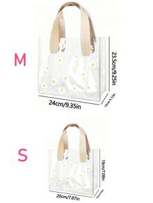 2 件/1 件厚透明 PVC 情人节礼品袋、圣诞礼物纪念品袋、婚礼回礼糖果盒手提袋、午餐袋 - 彩色 - 查看 11