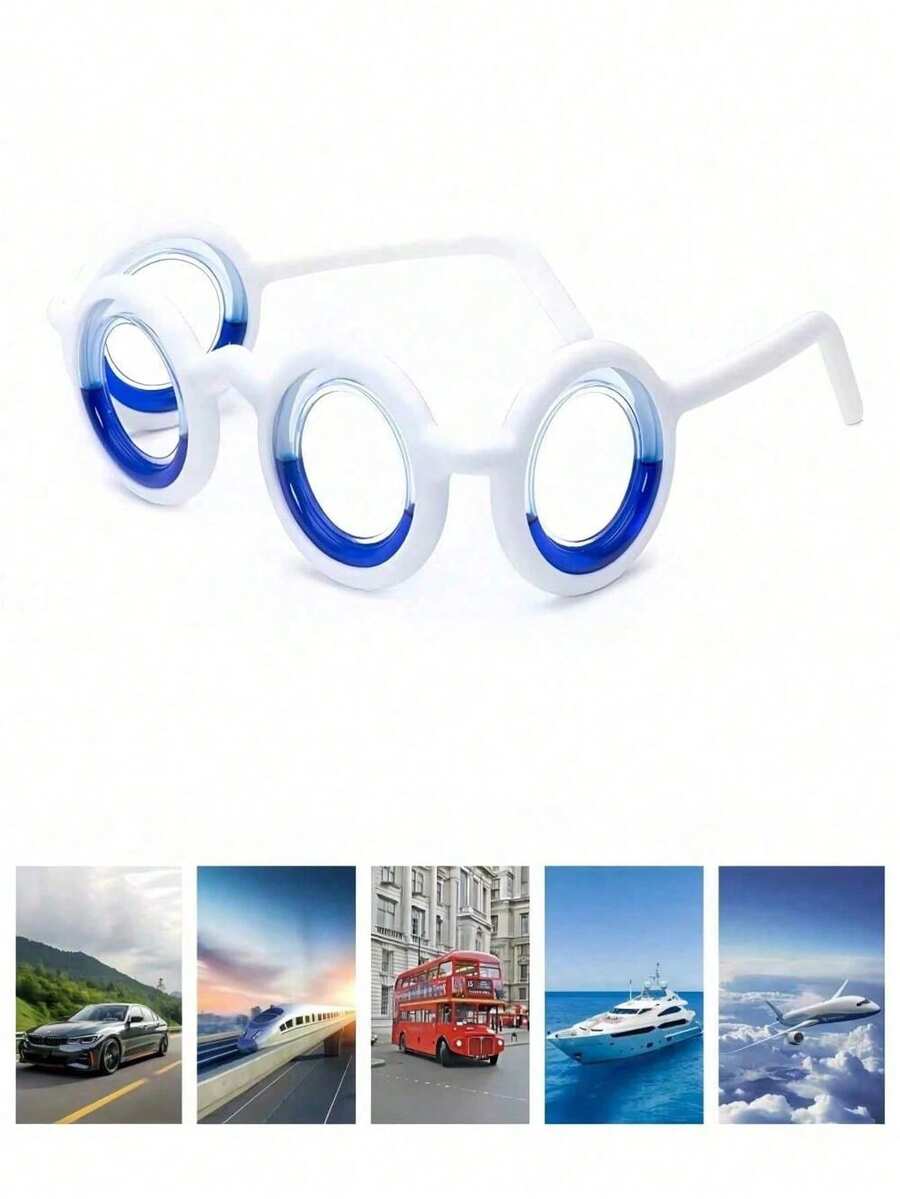 Removable & Portable Anti-Motion Sickness Glasses, Adults & Elderly Outdoor Sports Anti-Dizziness Glasses, Anti-Seasickness & Gaming Dizziness, Accessories Gift Summer Necessity For Women Storage Organizer Gift Travel - Multicolor - View 1