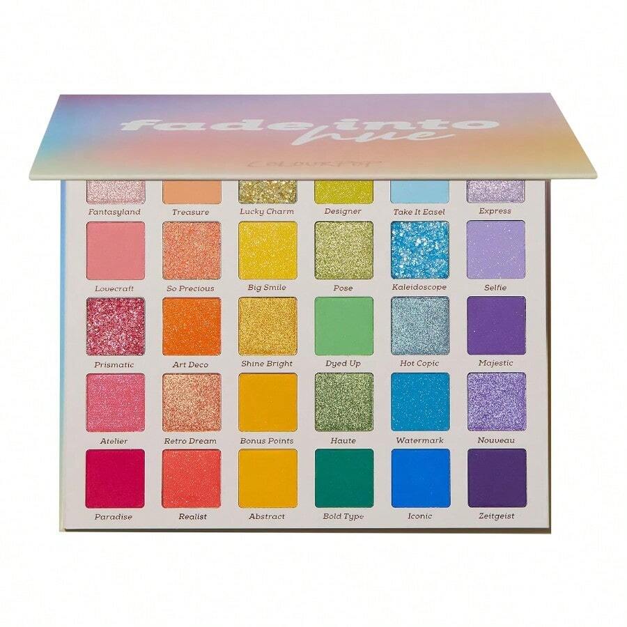 YQQ ColourPop Fade Into Hue Eyeshadow Palette MultiColor Eye Makeup Palette With Matte Metallic Glitter Finishes HighPigment Eye Makeup With A LongWearing Formula 0.8 Oz THM6413 - FadeIntoHue - 查看 1