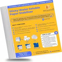 New Brothread 6PCS 85"X11" Sticky Water Soluble Embroidery Stabilizer Printable Paper Stabilizer - Medium Weight - Allowed For Print Or Draw Patterns Best For Hand &Amp; Machine Embroidery - 6PCS 8.5x11 - View 1