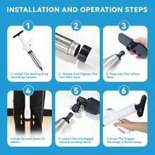 Toilet Plunger, High Pressure Toilet Plunger,Toilet Auger Air Drain Blaster With Real-Time, Heavy Duty Plunger For Bathroom And Plumbing Clogs - 白色 - 查看 4