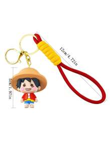 ONE PIECE 44 款海贼王 PVC 玩偶钥匙扣吊坠蒙奇·D·托尼托尼·乔巴索隆可爱包挂配件周边礼物海贼王卡哇伊动漫人物玩偶模型玩具 6-8 厘米/2.36-3.15 英寸 - 彩色 - 查看 6