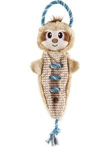 Outward Hound Ropiez Rope Interactive Dog Tug Toy For Tugging Squeaky Fun, 23.6 Inch Sloth, Brown, Large - Hươu cao cổ vàng 15" - Xem 7