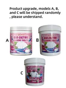 1 套去渍泡腾片，适用于衣物清洁和去渍。洗衣除臭片可增强普通洗衣液的清洁力，有效去除污渍和异味，而不是像小苏打或柔顺剂那样掩盖气味。