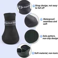 Pet Rain Boots – PVC Shoes For Paw Protection - Black - View 3