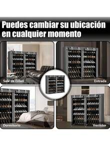 Zapatera Organizador Mueble Rack Closet Armable Repisas - Gris Oscuro - Ver 7