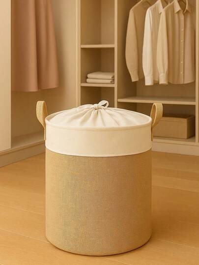 1st 37X40 vit garnerad nätkorg Leksakskorg - Tvättkorg - Badrumsorganisator - Förvaringsorganisatör - Förvaringslåda