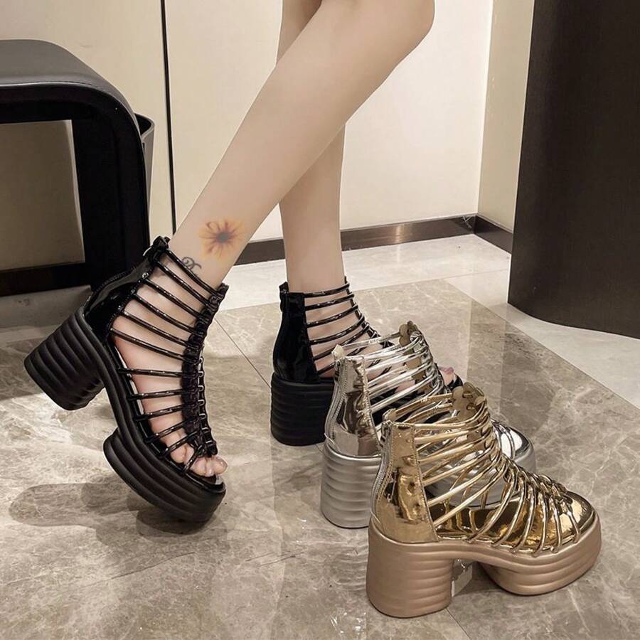 Women Platforms & Wedge Sandals - Dorado - Ver 1