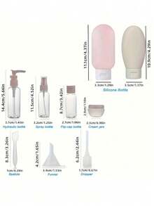 Travel Bottles For Toiletries 11 PCS Leak Proof, Refillable Squeezable Liquid Empty Containers Travel Containers With Bag - Multicolor - View 7