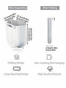 1个节省空间可折叠垃圾桶：用途广泛，便于携带，适用于厨房、汽车、浴室 - 提升您的居家生活品质，厨房、浴室、家居用品供应商