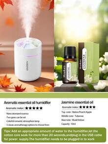 Máy tạo ẩm ô tô nhỏ gọn 180ml, máy tạo ẩm phun sương siêu âm, hoạt động êm ái, 2 chế độ hoạt động, tự động tắt, đèn ngủ, tùy chọn đen trắng, 5 mùi hương tinh dầu, hiệu suất đáng tin cậy, thích hợp cho phòng ngủ, ô tô, cây cảnh, văn phòng, dễ vệ sinh, máy khuếch tán tinh dầu. - Nhiều màu - Xem 19
