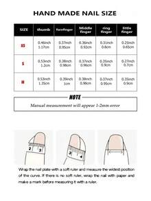 10 件 Xs/S/M 粉色按压指甲带饰中号杏仁假指甲 3D 手工指甲，蝴蝶贴指甲可爱法式指甲按压杏仁形丙烯酸指甲女士日常佩戴美甲用品指甲 - 粉色 - 查看 3