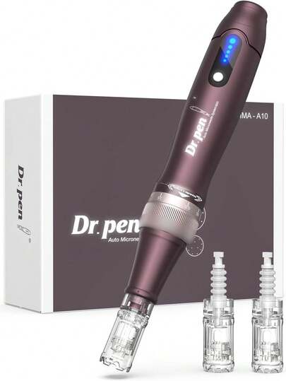 Dr.pen A10 - 0.25mm Replaceable Needle Length, A10 Microneedle Beauty Pen, Gift For Women, Mother's Day Gift, Holiday Gift, A10 Facial & Body Microneedle Pen With Digital Display, Wireless Microneedle Beauty Pen