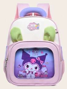 Sanrio Sac à dos léger Sanrio New Kulomi, sac à bandoulière dessin animé mignon à charge réduite, convient pour le campus, les voyages et les vacances