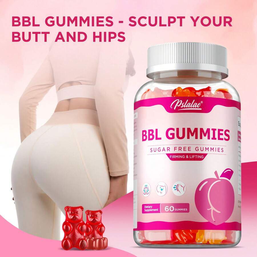 PSLALAE BBL Gummies - Promotes Buttocks Enlargement And Fullness, Suitable For Women With Natural Buttocks And Curves - 60pcs - 60顆軟糖 - 查看 1
