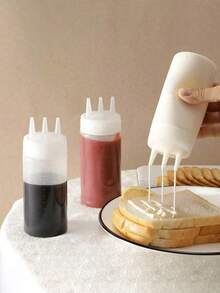 1 Chiếc, Chai Bóp, Chai Đựng Nước Sốt, Chai Đựng Gia Vị Để Bóp, Chai Bóp Gia Vị 3 Lỗ, Salad, Nướng, Nướng Bánh, Cắm Trại, Phụ Kiện Nhà Bếp Nước Sốt Salad Chai Đựng Gia Vị Sốt Cà Chua - Nhiều màu - Xem 1
