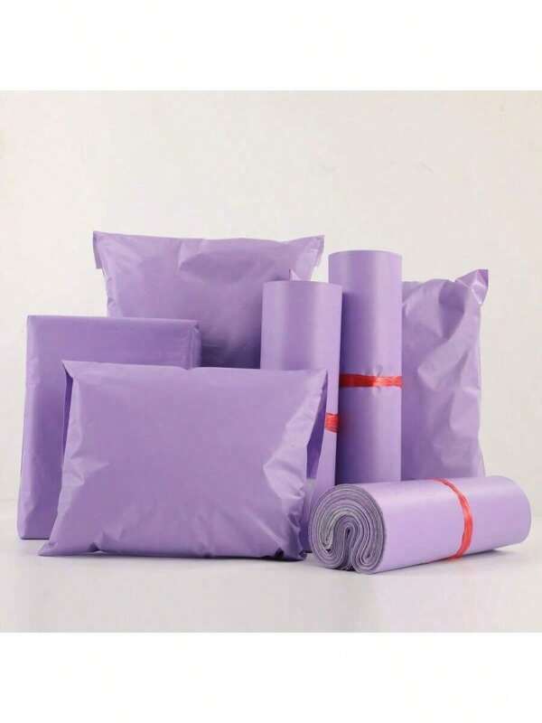 10pcs Light Purple Packaging Pouches, Courier Bags, Multi-Purpose Simple Packaging Bags Suitable For School, Office, Clothes Packaging Back To School
