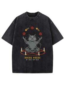 Animation Themed Graphic Print T-Shirt For Men. Short Sleeve Baggy Top With Basketball And Football Theme. Vintage Classic Design With Hip Hop Feel. Loose Fit And Comfortable For Everyday Wear