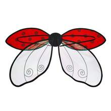 Halloween Costumes For Women Girls Cute Bee/Ladybug Wings With Headband Set Party Favors - Đỏ - Xem 3
